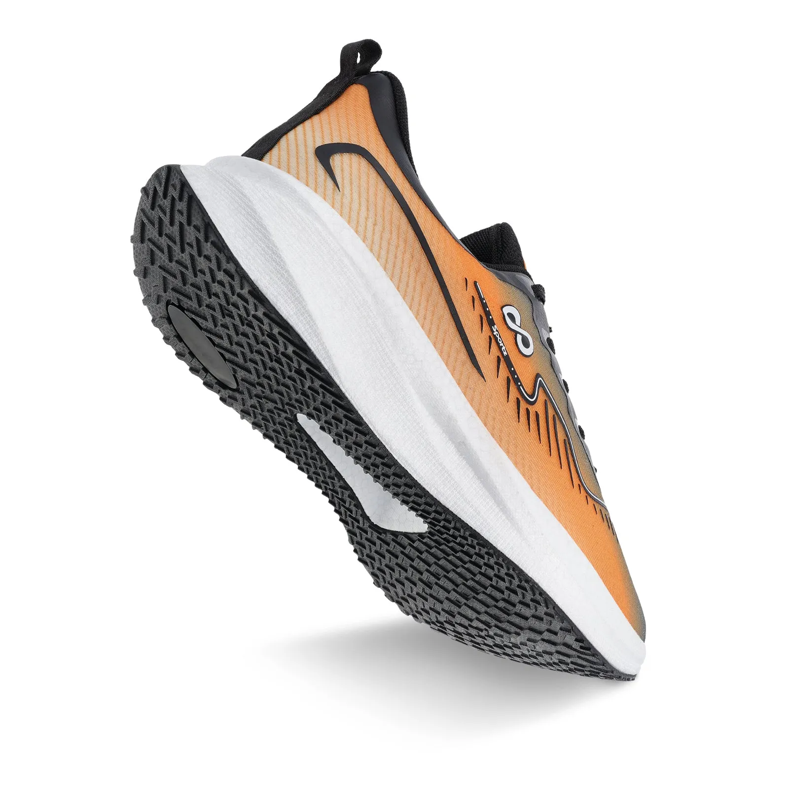 Men's Active Beads Sports Shoe - WS9163 Grey Orange