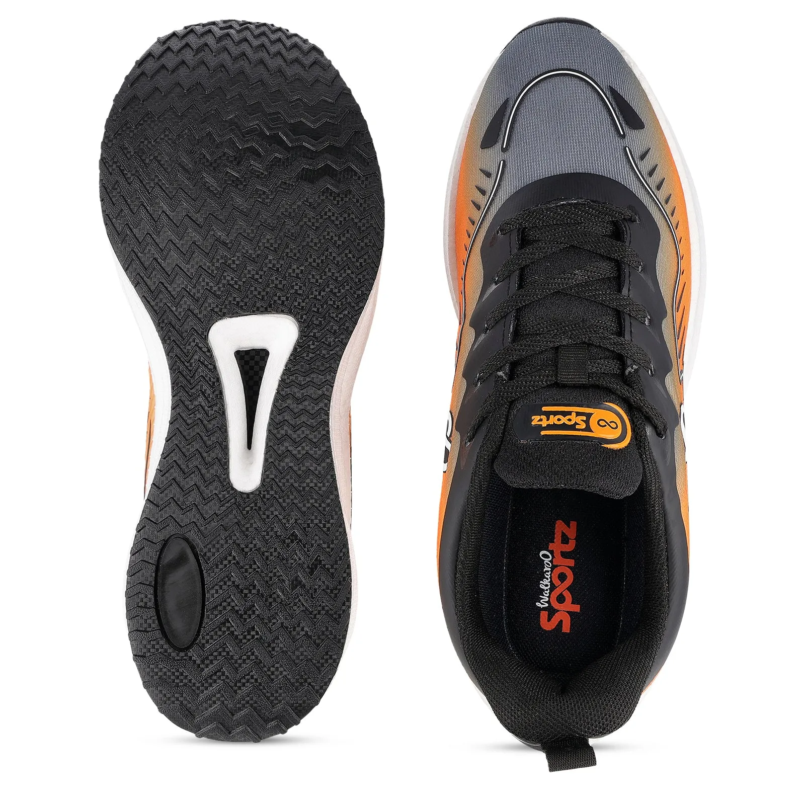 Men's Active Beads Sports Shoe - WS9163 Grey Orange