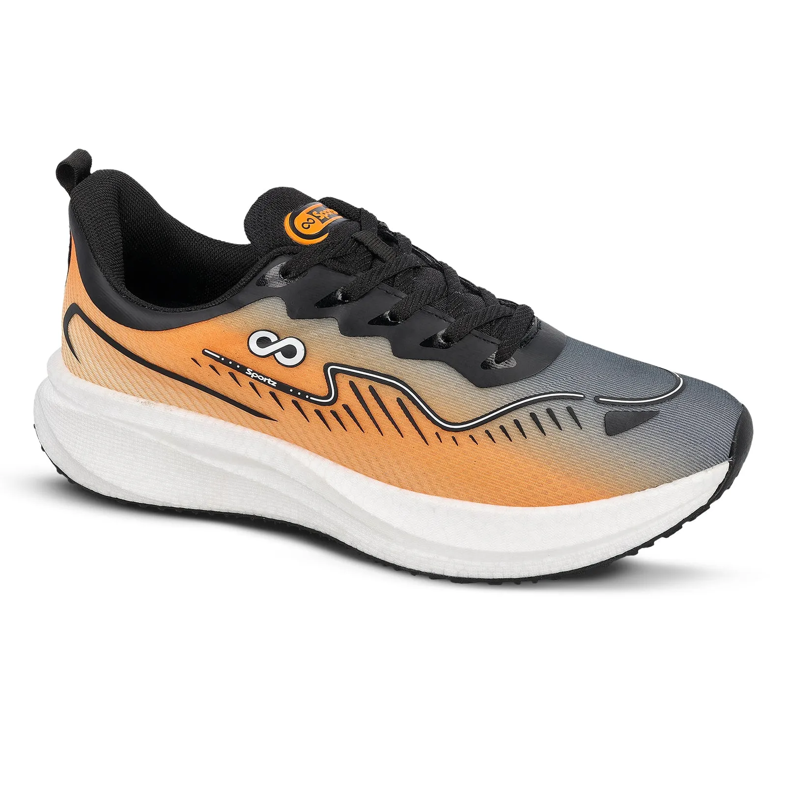 Men's Active Beads Sports Shoe - WS9163 Grey Orange