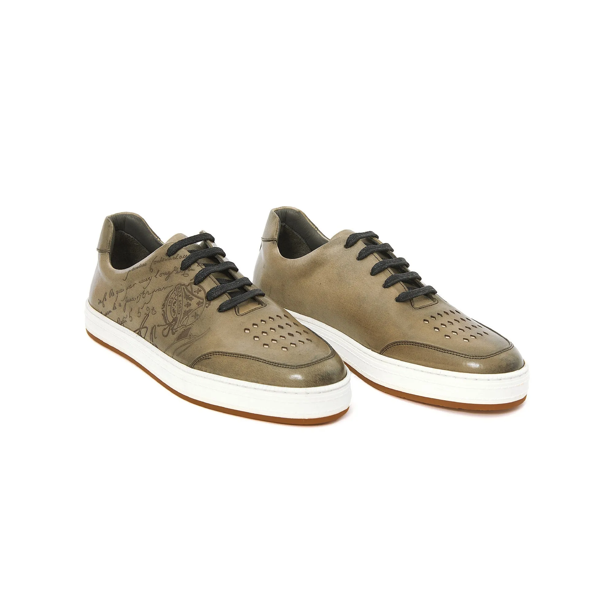 Men's Calf Leather Handmade Sport Shoes M8024