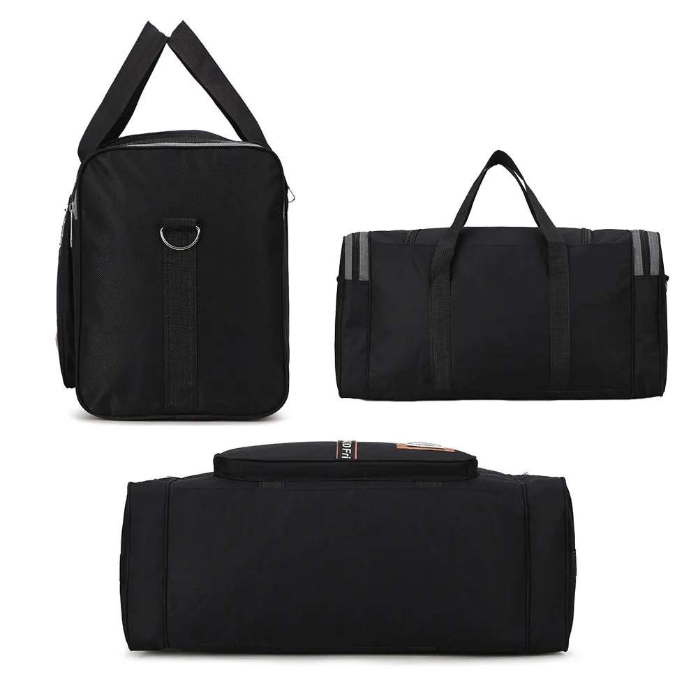 Mens Sports Travel Duffel Bag Large Capacity Gym Bags Luggage Bag Black