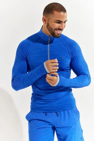 Men's Ultimate Half-Zip Rash Guard  |  Cobalt Line
