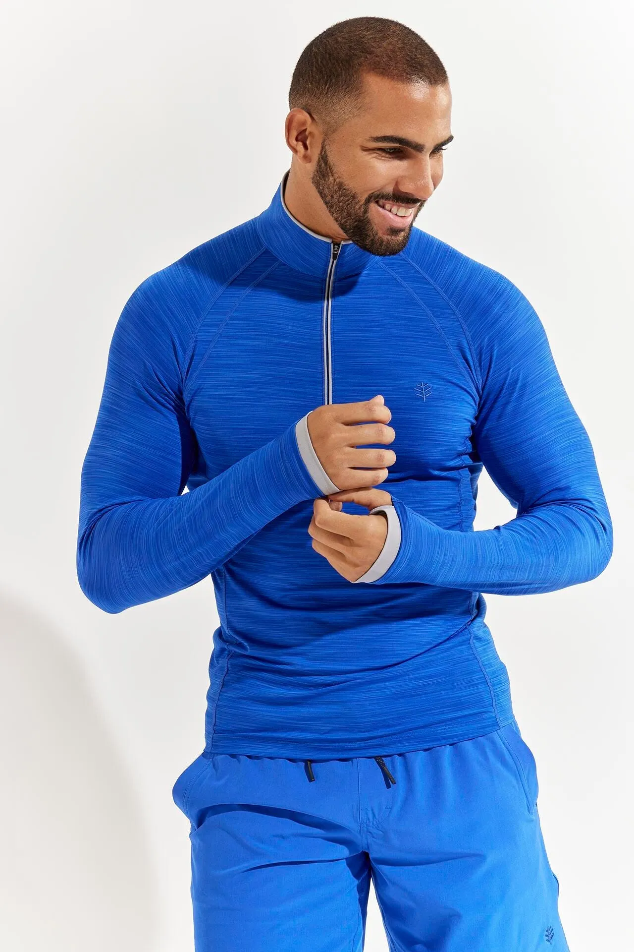 Men's Ultimate Half-Zip Rash Guard  |  Cobalt Line