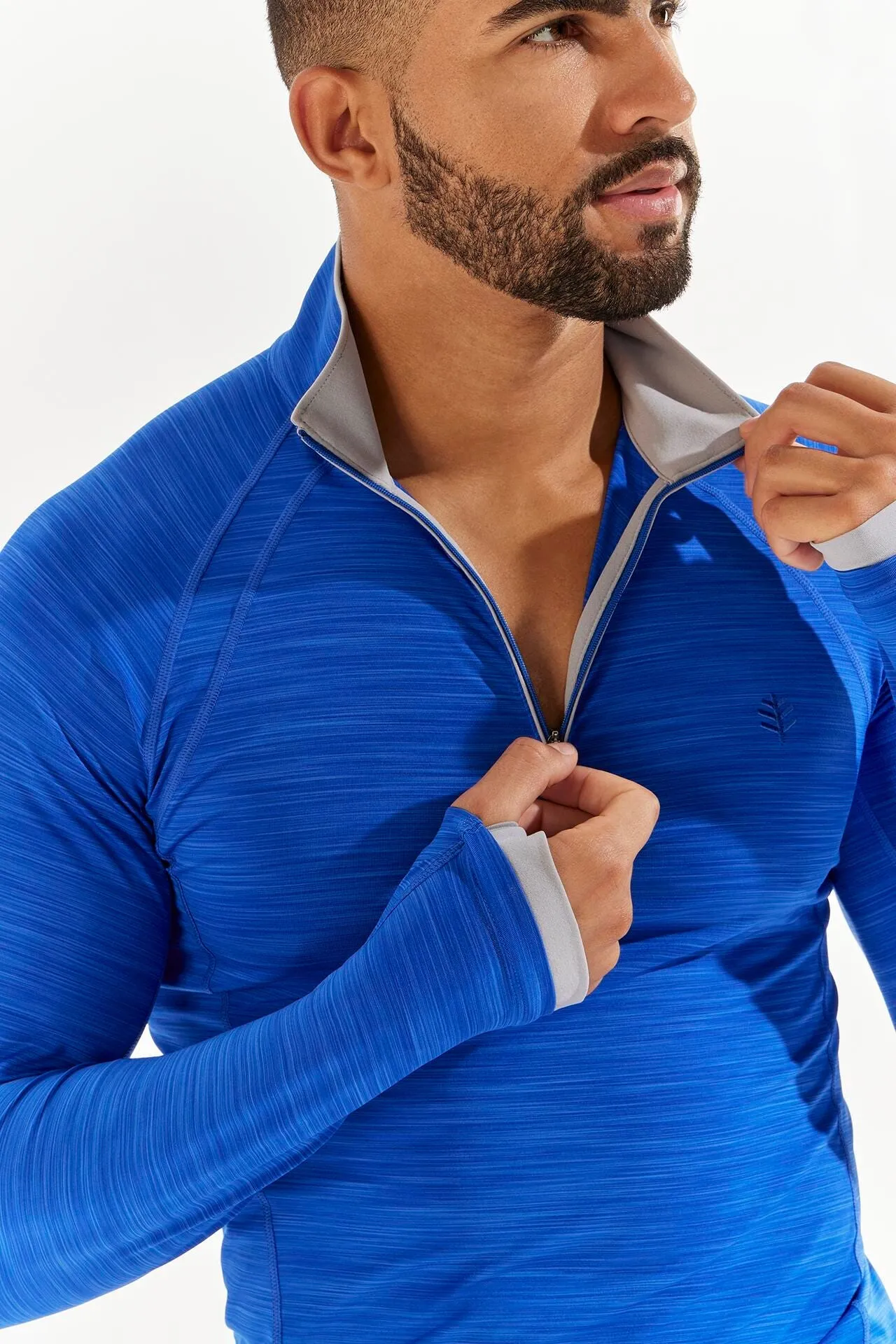 Men's Ultimate Half-Zip Rash Guard  |  Cobalt Line