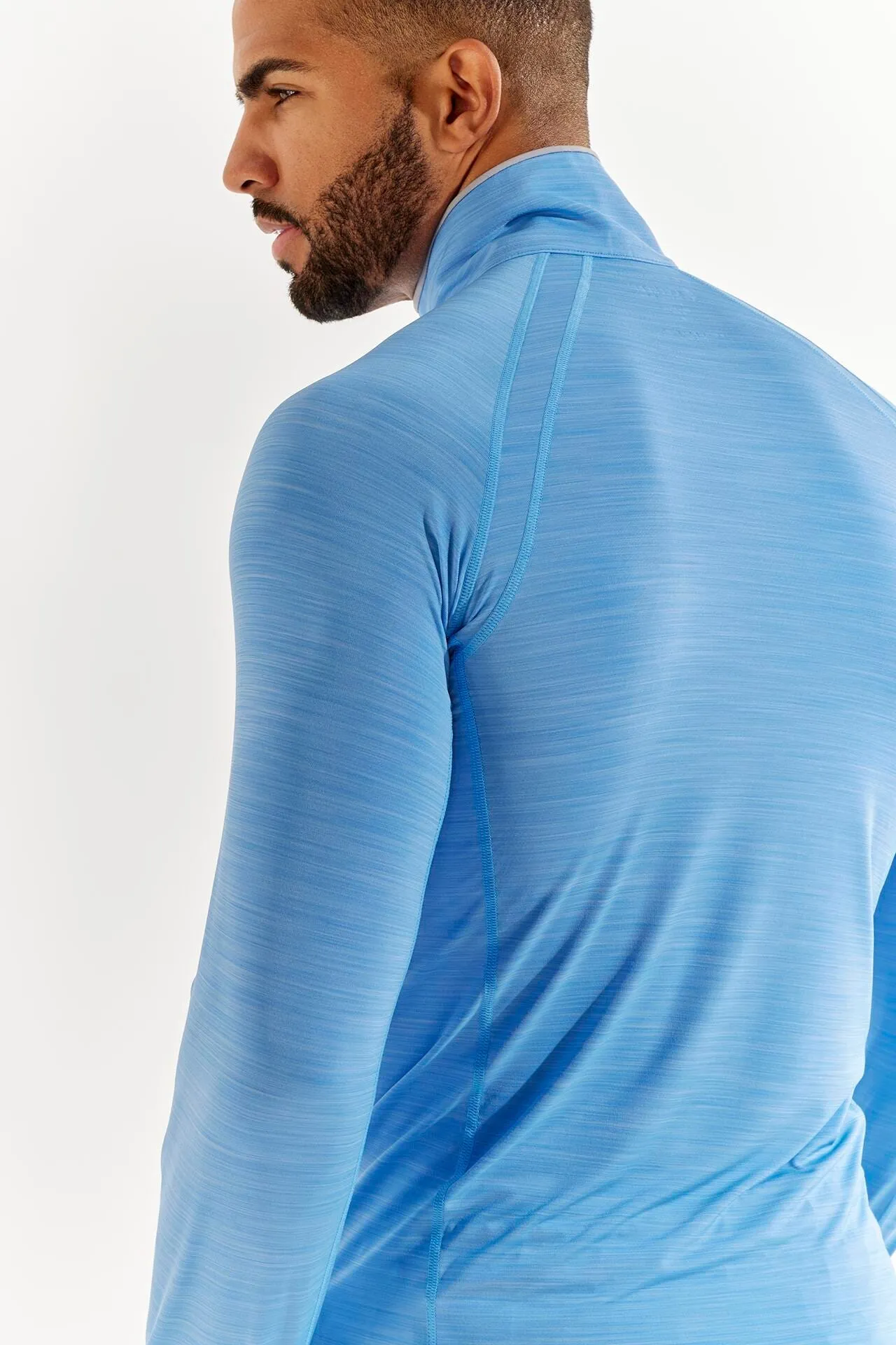 Men's Ultimate Half-Zip Rash Guard  |  Surf Blue Line