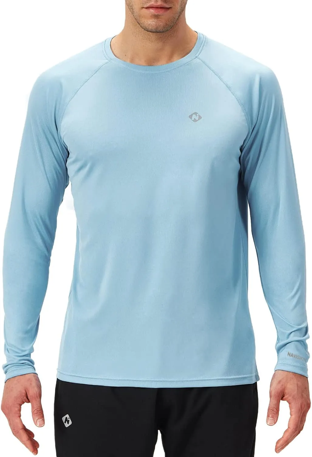 Men's UPF 50  Sun Protection Long Sleeve Rash Guard Shirts - Lightweight, Quick-Dry Swim Shirts for UV Defense