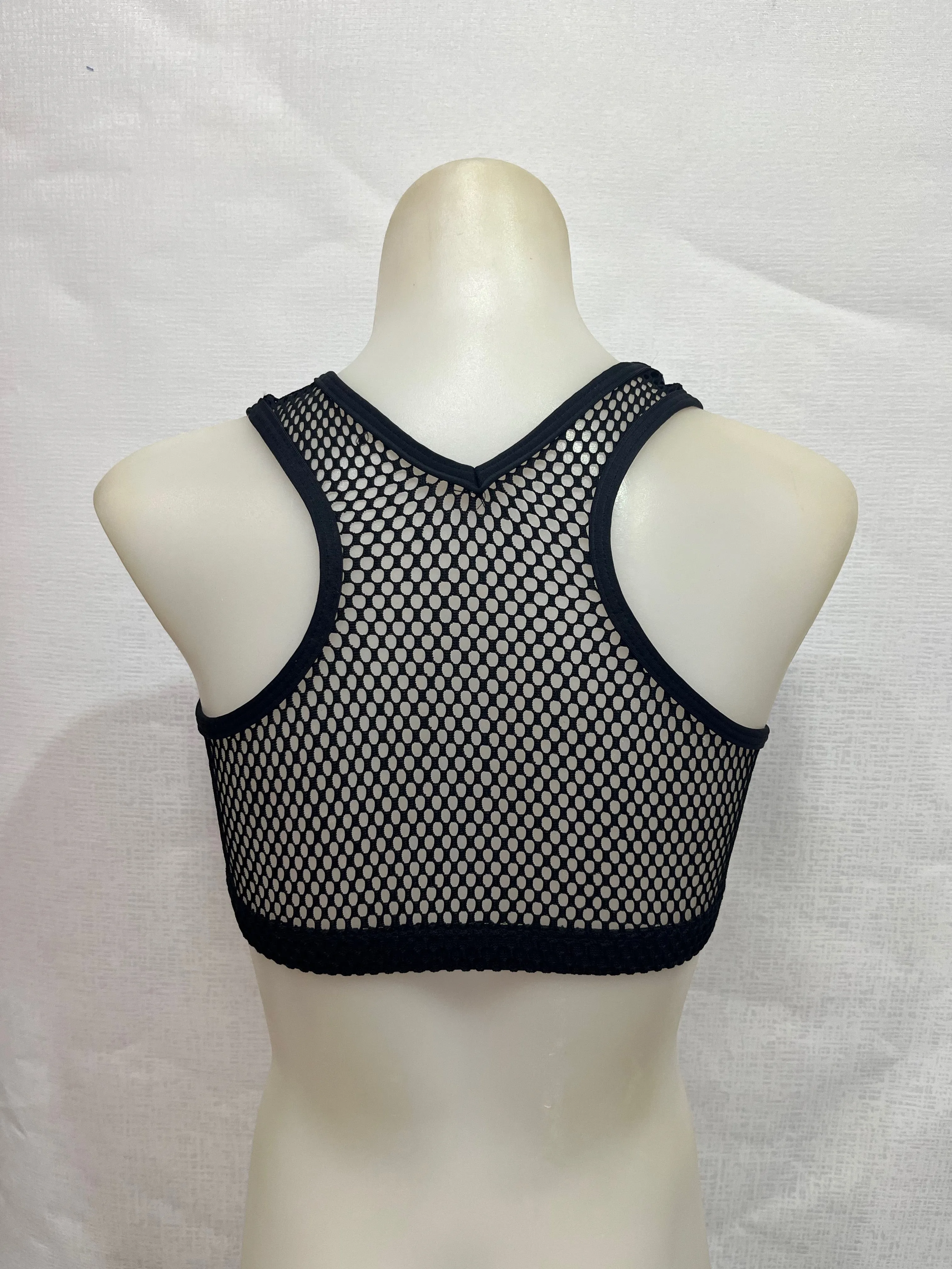 Mesh Sports Back Crop - Hot Pink