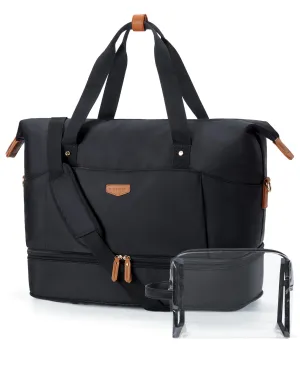 Missnine Expandable Travel Duffel Bag with Shoes Compartment