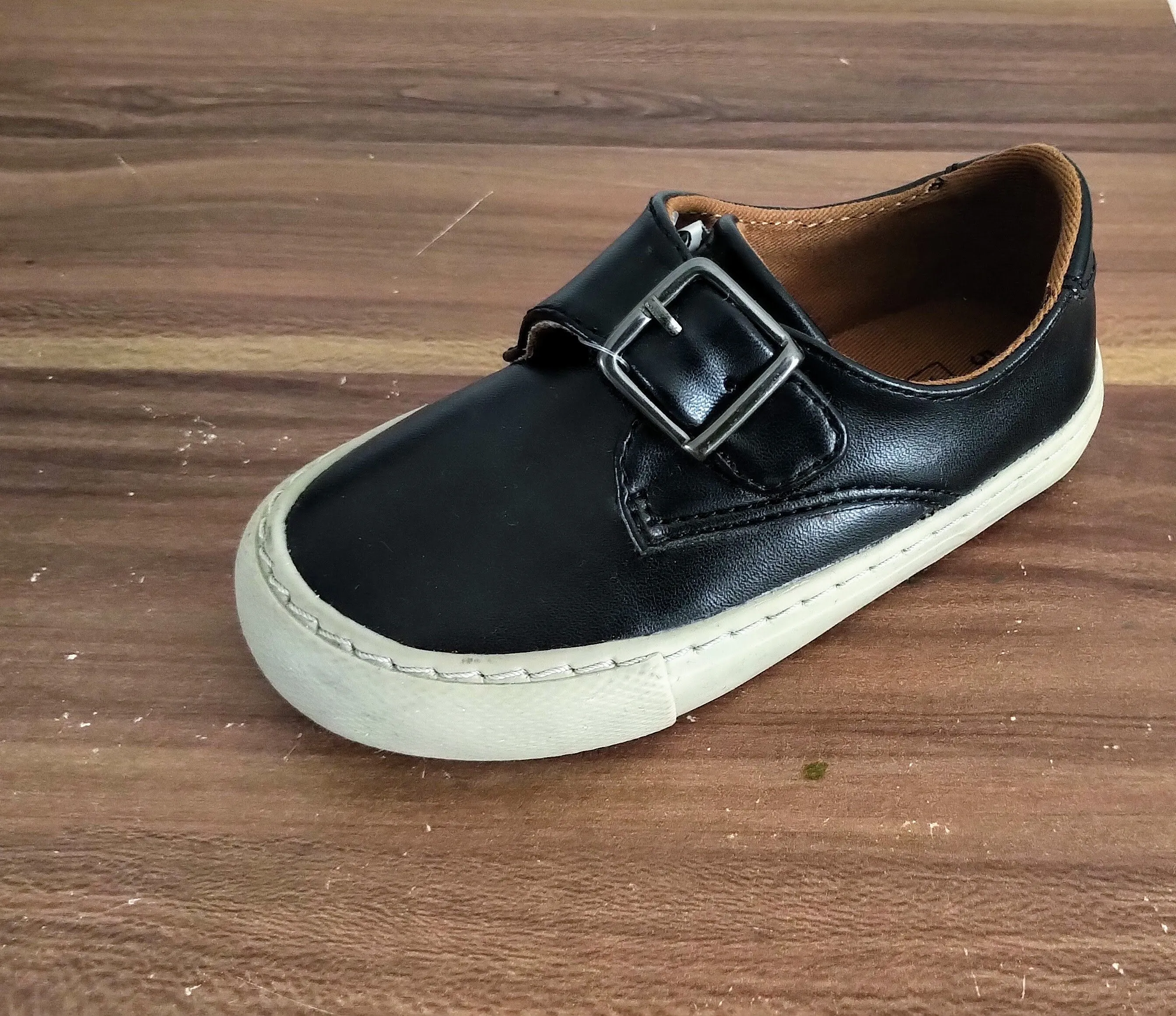 Next Monk Black Buckle Younger Boys Shoes