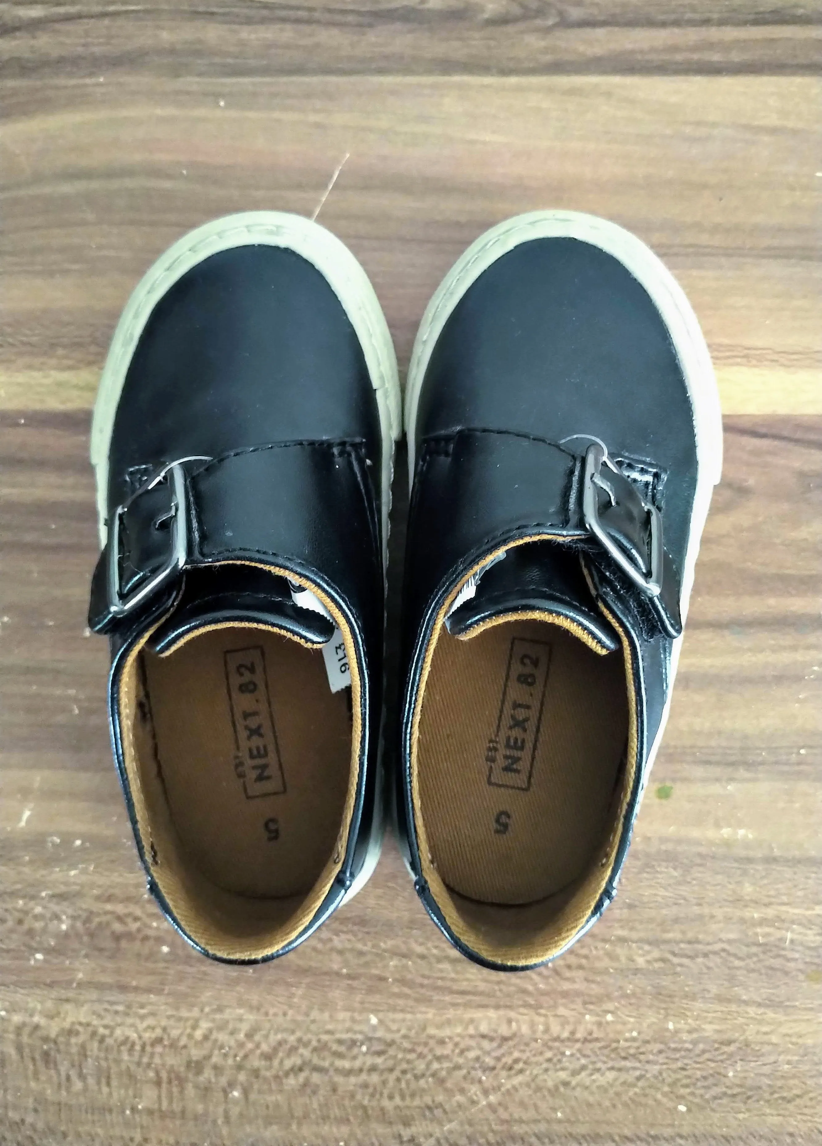 Next Monk Black Buckle Younger Boys Shoes