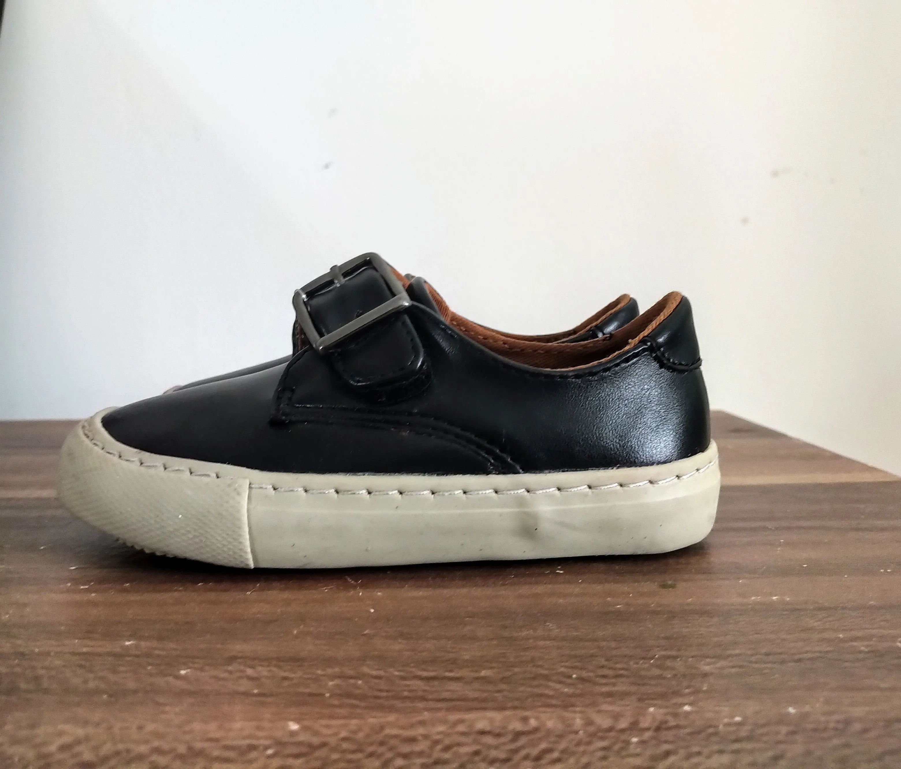 Next Monk Black Buckle Younger Boys Shoes