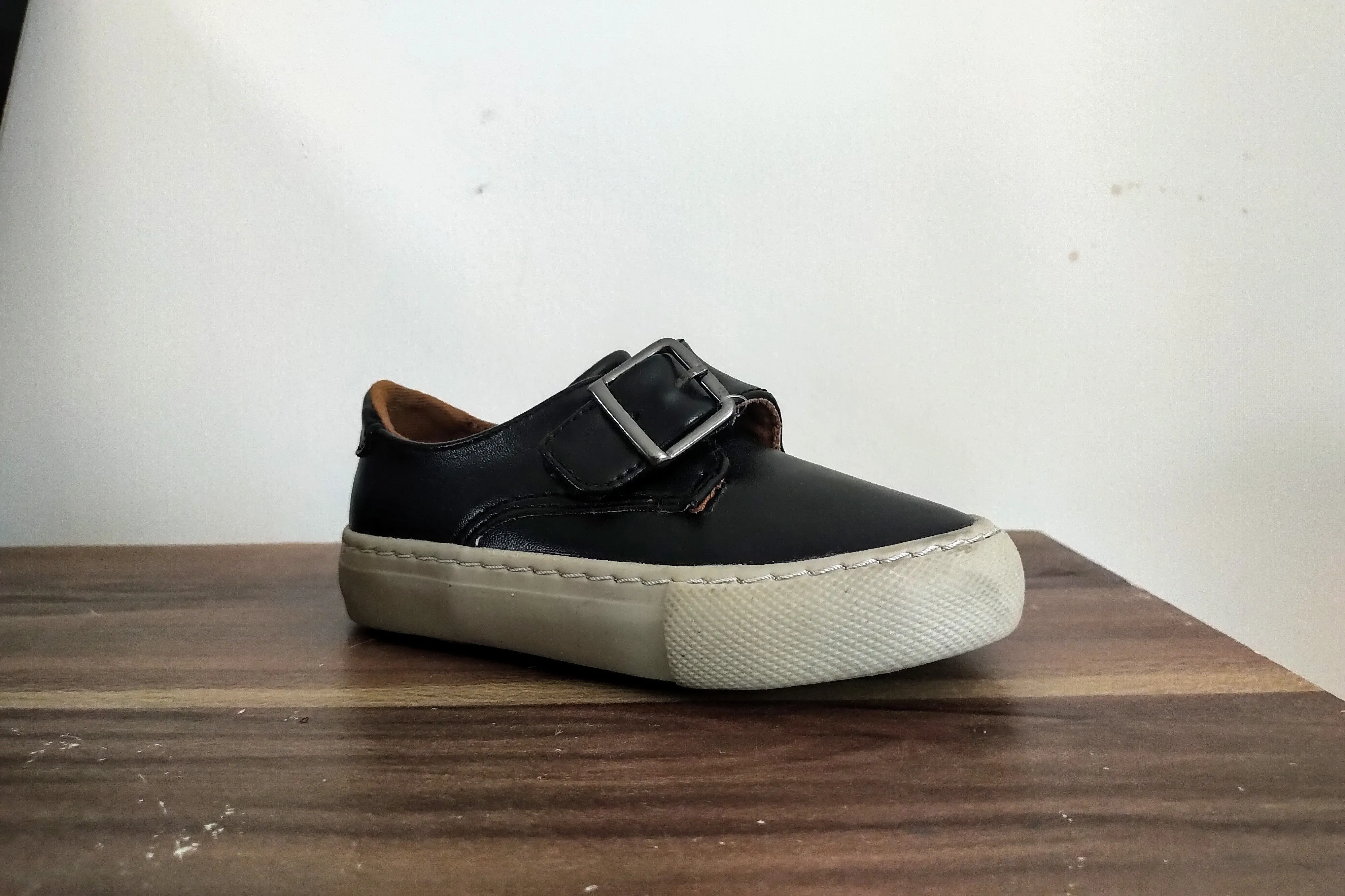 Next Monk Black Buckle Younger Boys Shoes