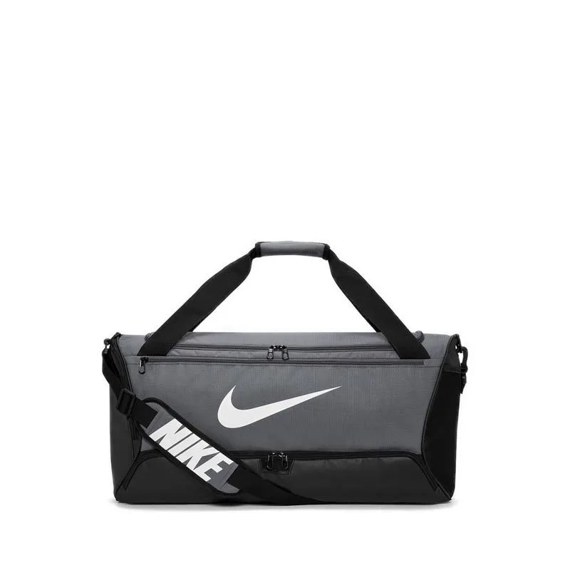 NIKE Brasilia 9.5 Holdall Duffle Bag - Iron Grey/Black/White