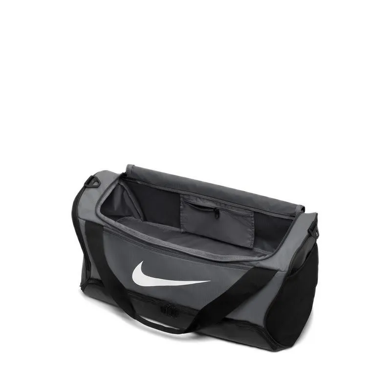 NIKE Brasilia 9.5 Holdall Duffle Bag - Iron Grey/Black/White