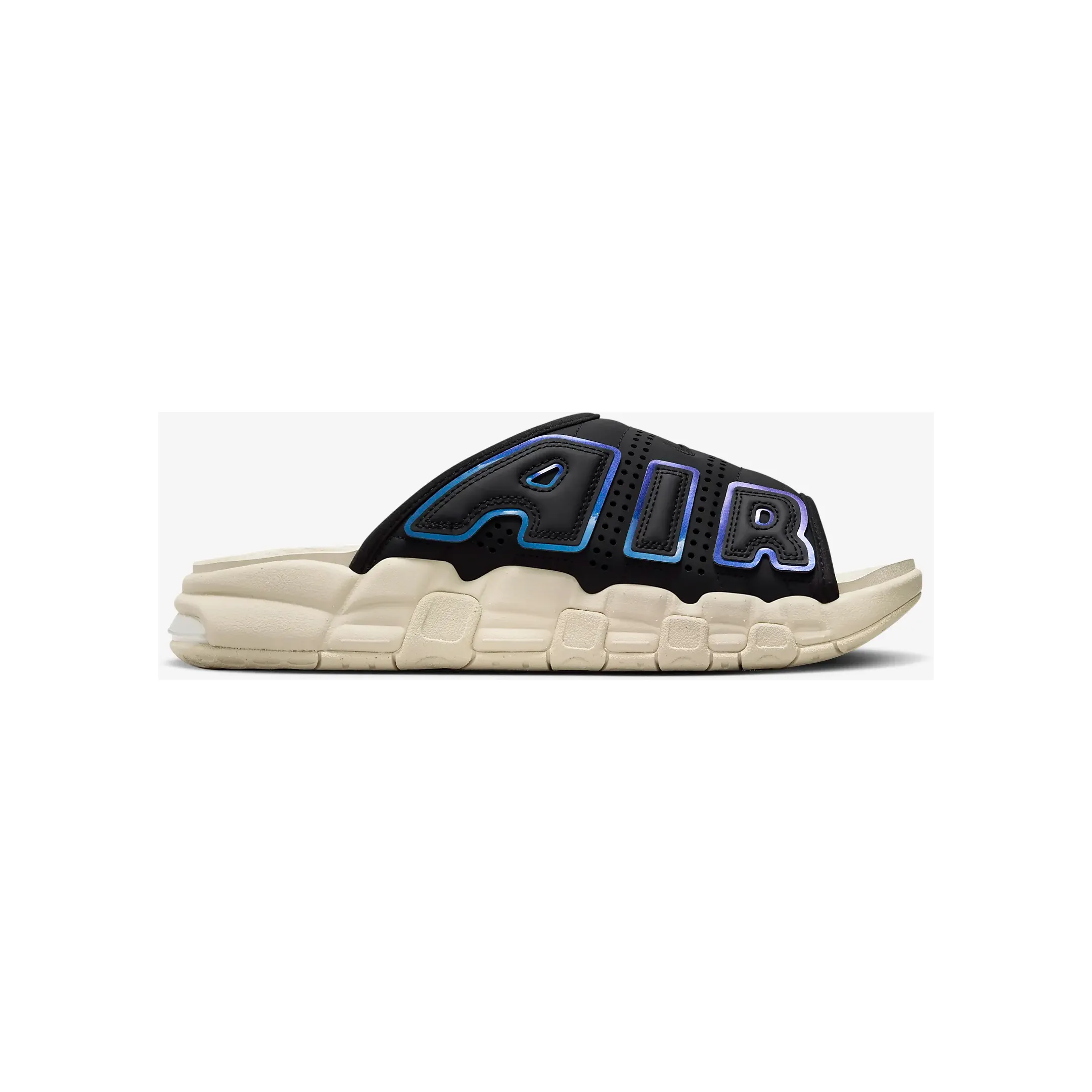 Nike Men's Air More Uptempo Slides - Black / Sanddrift / Clear / Multi-Color
