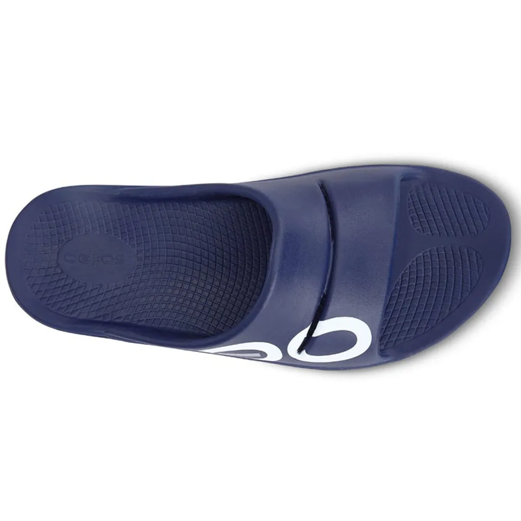 Oofos Ooahh Navy White Sport