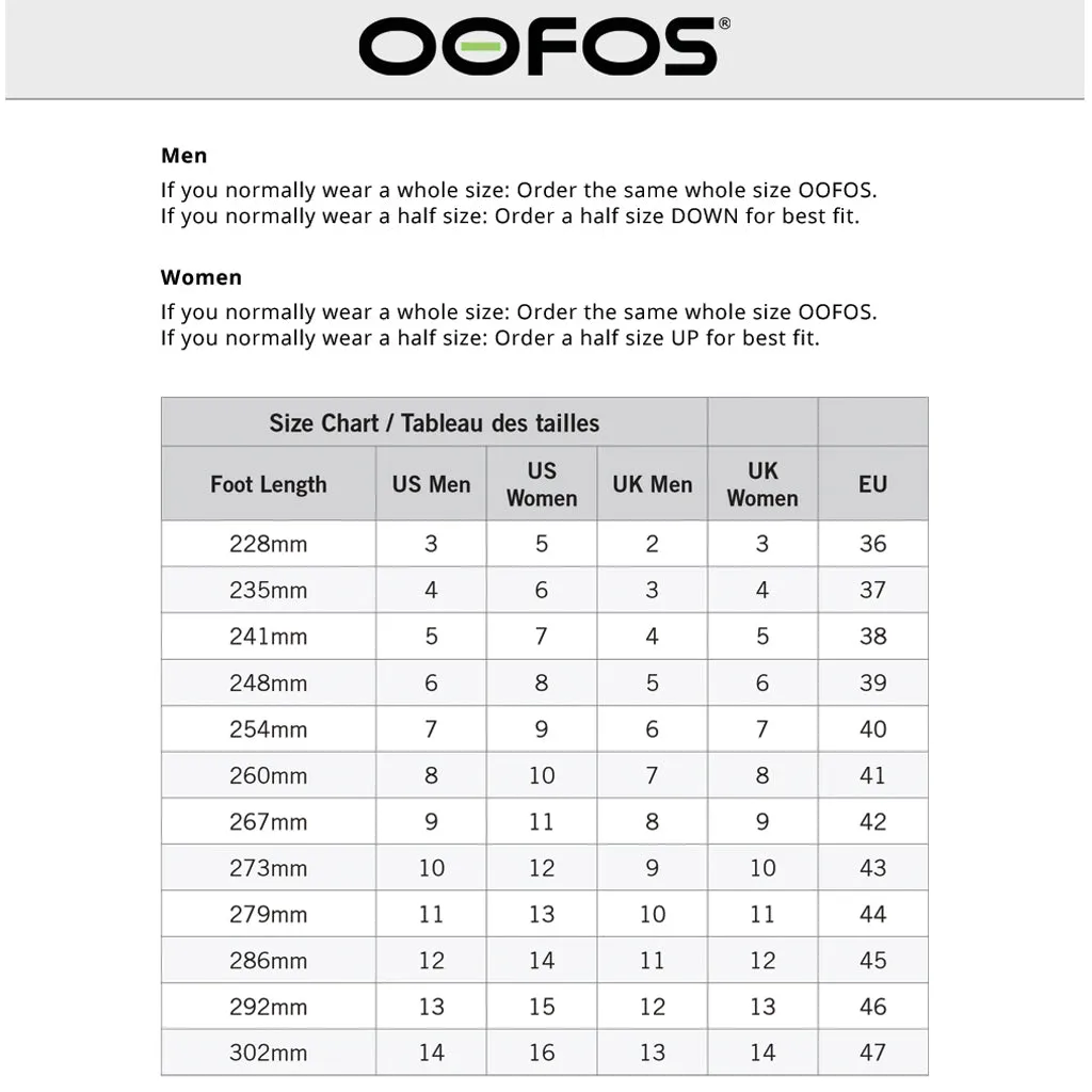 Oofos Ooriginal Unisex Black