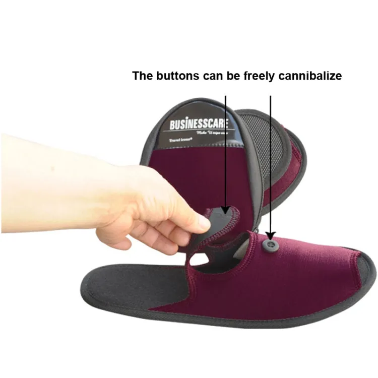 Outdoor Folding Portable Slippers, Size: L(Black)