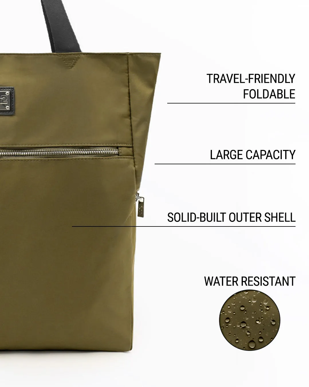 PALM GREEN - Poolside Tote Bag Foldable/Portable