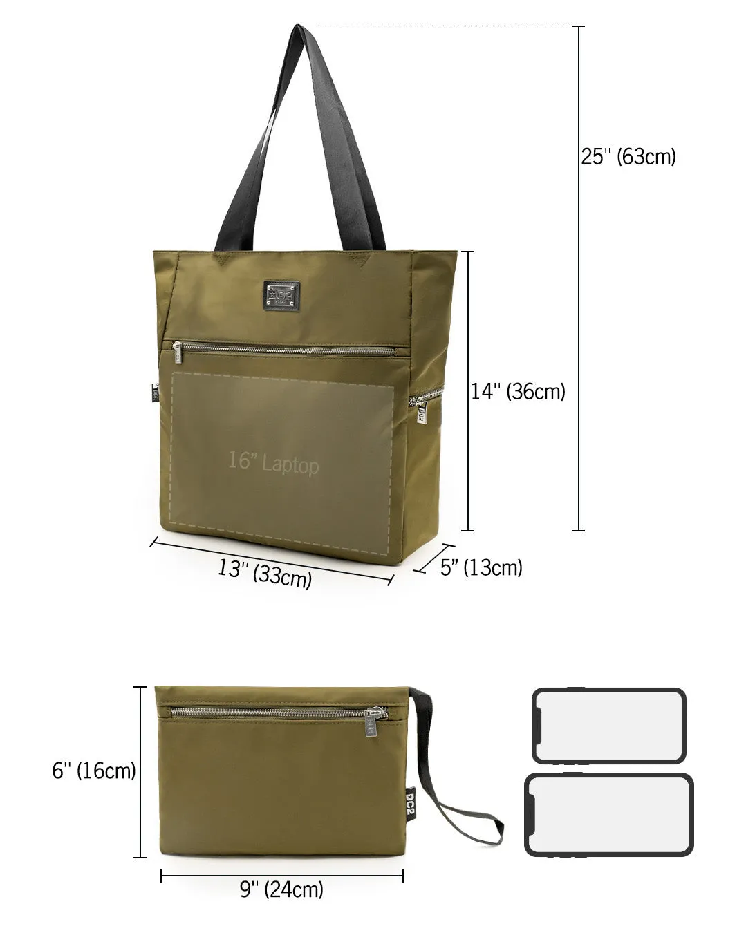 PALM GREEN - Poolside Tote Bag Foldable/Portable