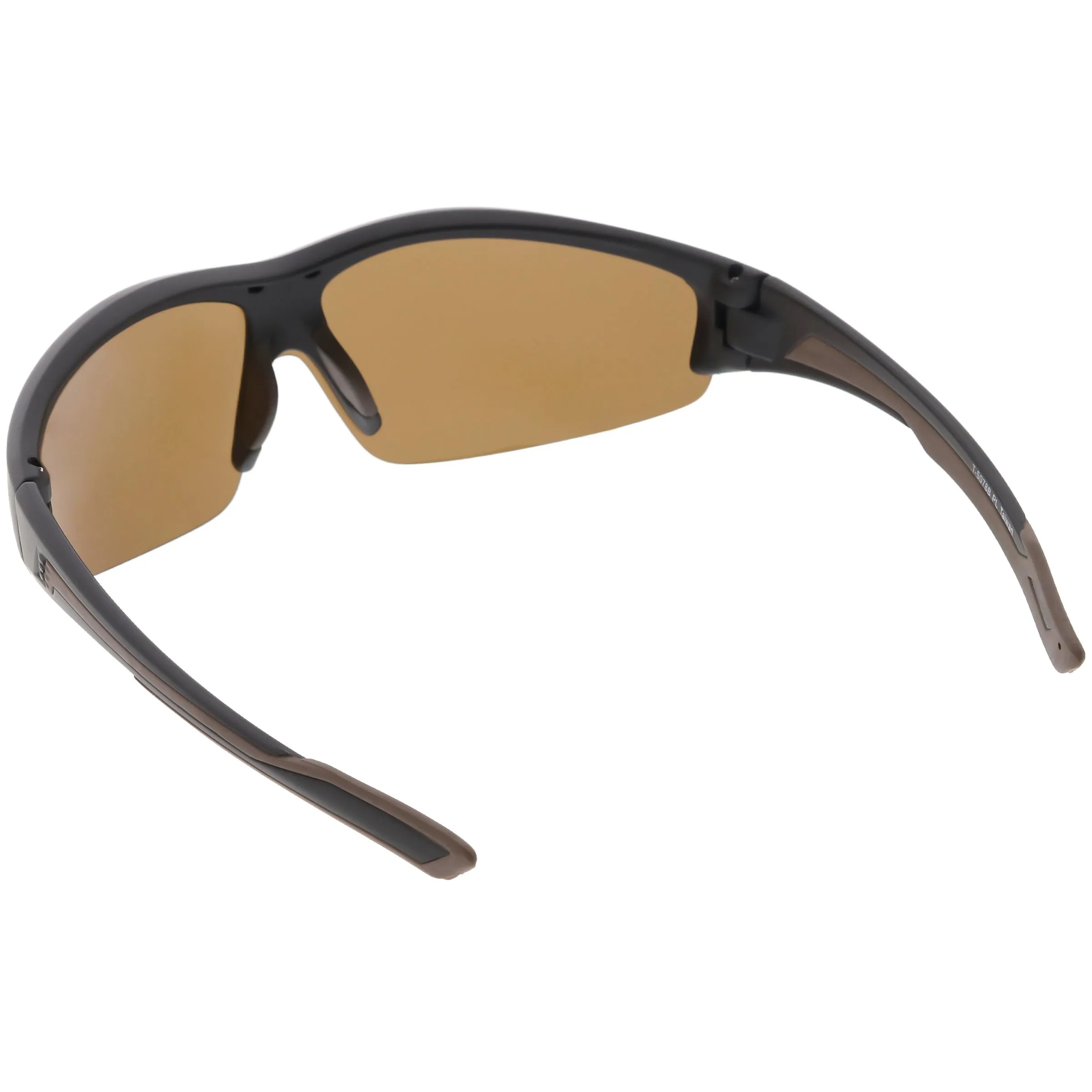 Performance TR-90 Semi Rimless Sports Wrap Polarized Sunglasses C801