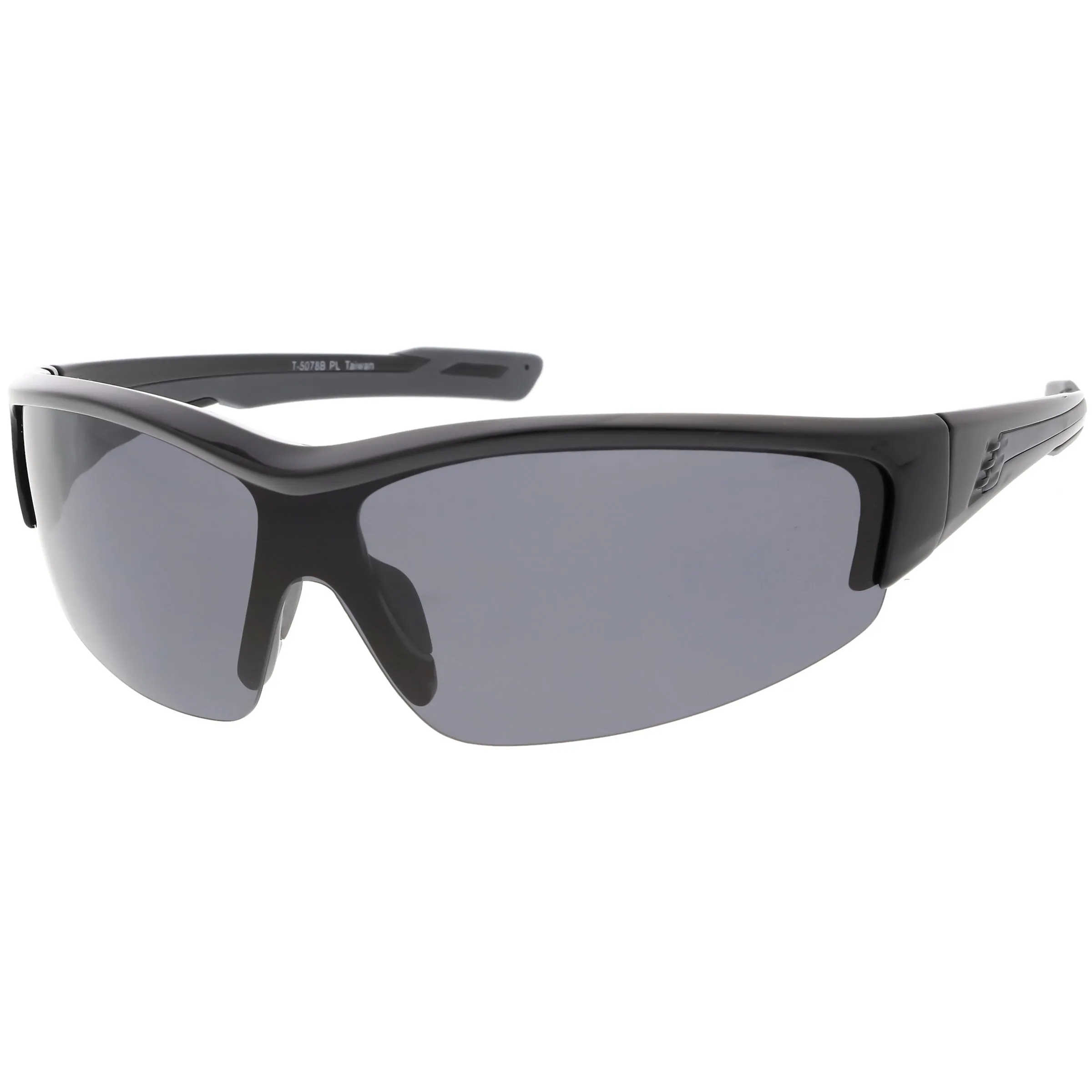 Performance TR-90 Semi Rimless Sports Wrap Polarized Sunglasses C801