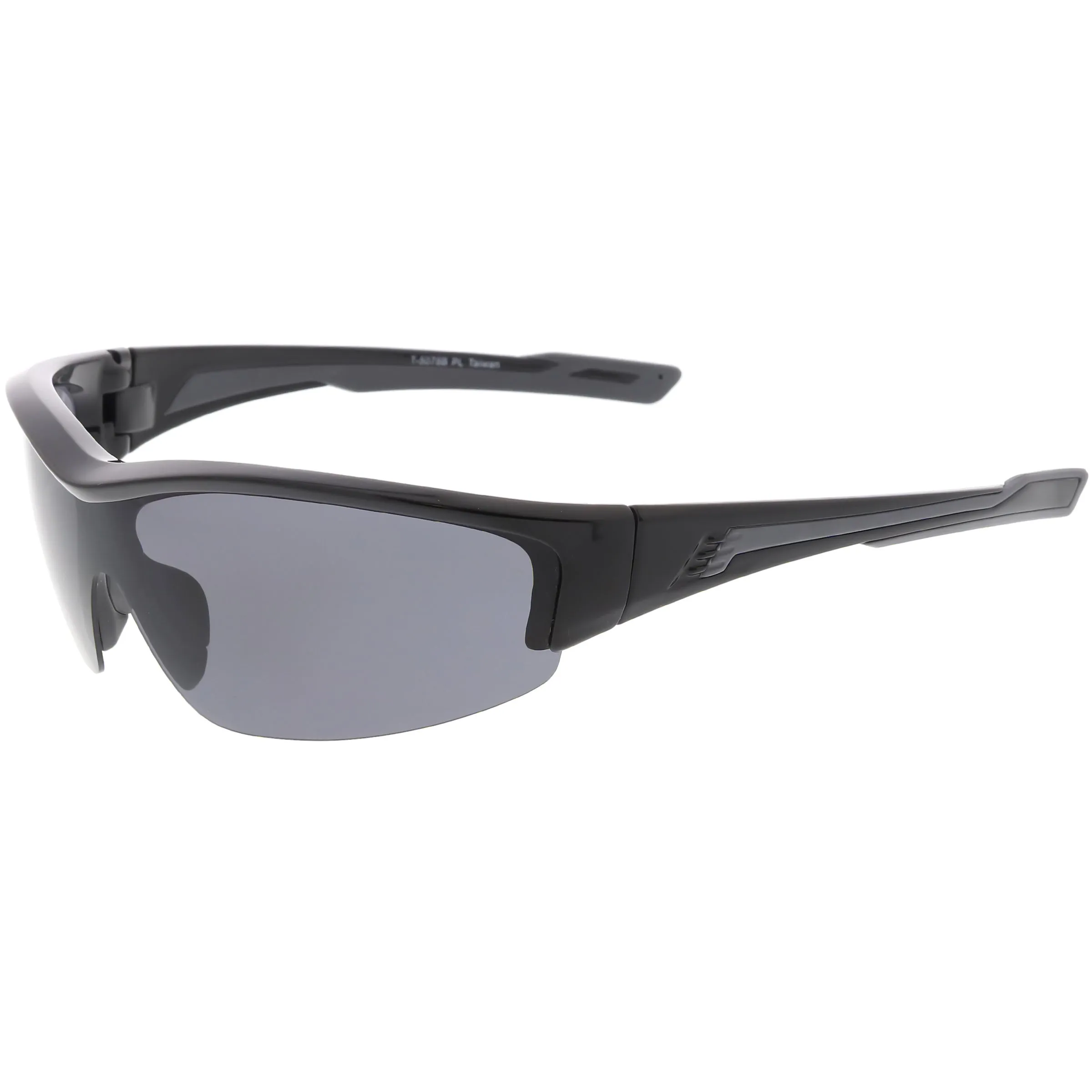 Performance TR-90 Semi Rimless Sports Wrap Polarized Sunglasses C801