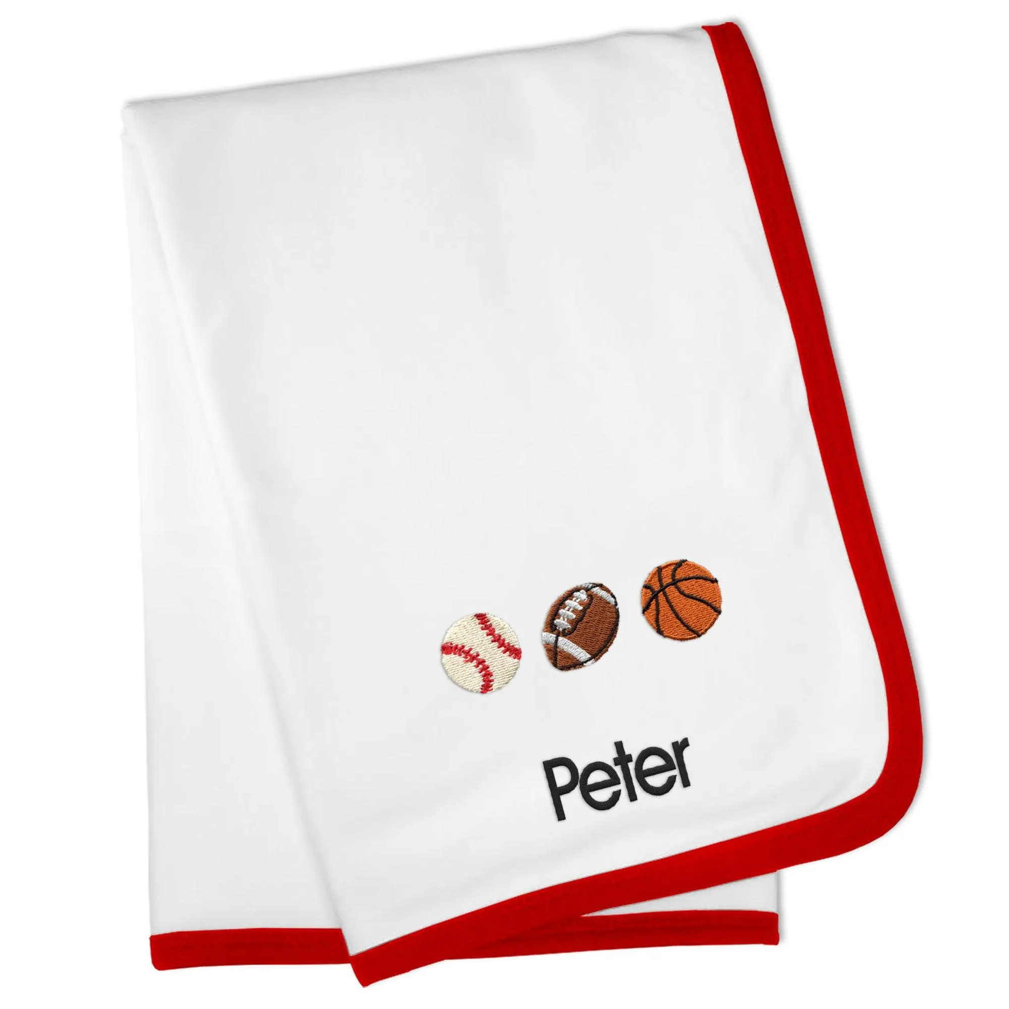 Personalized 3 Sports Balls Emoji Blanket