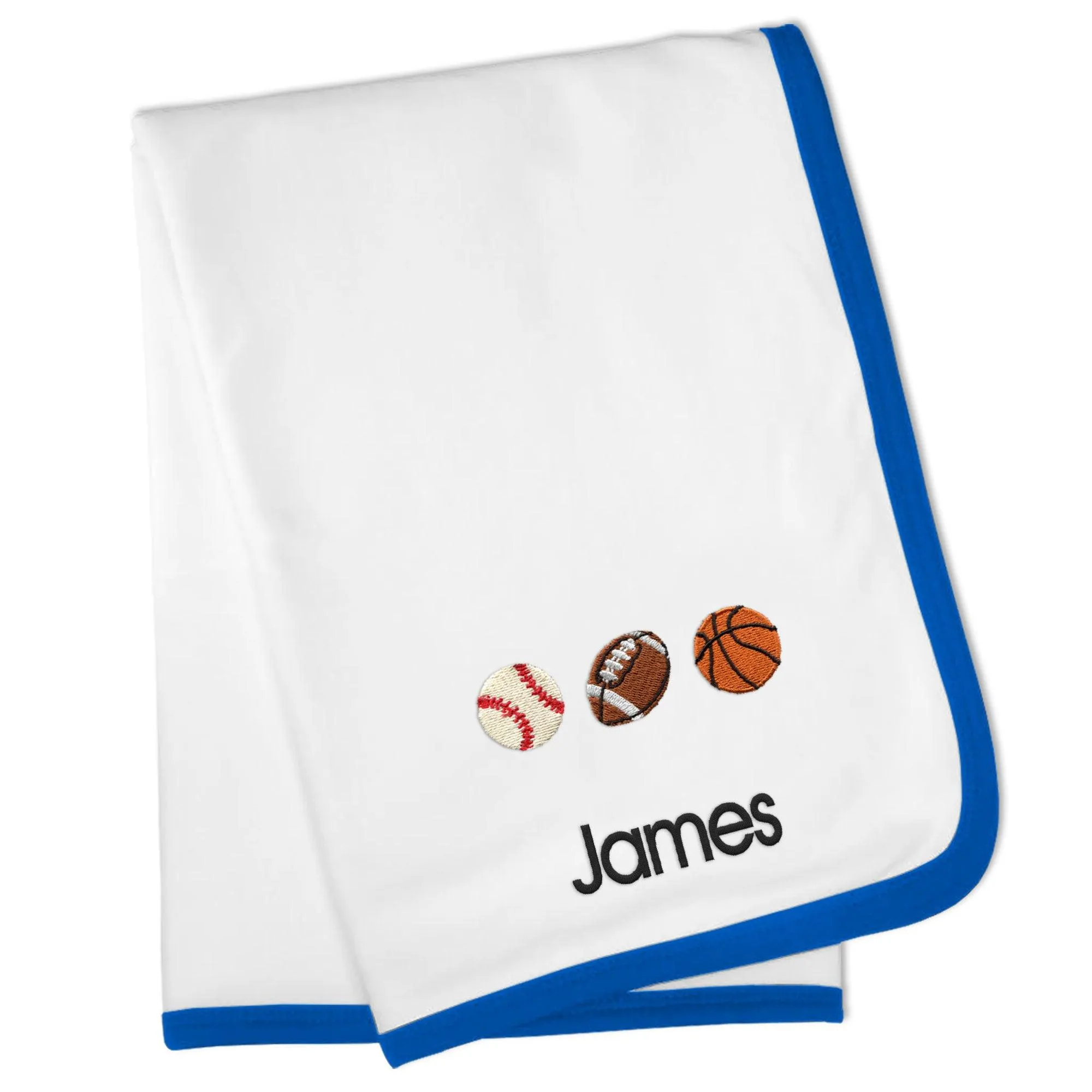 Personalized 3 Sports Balls Emoji Blanket