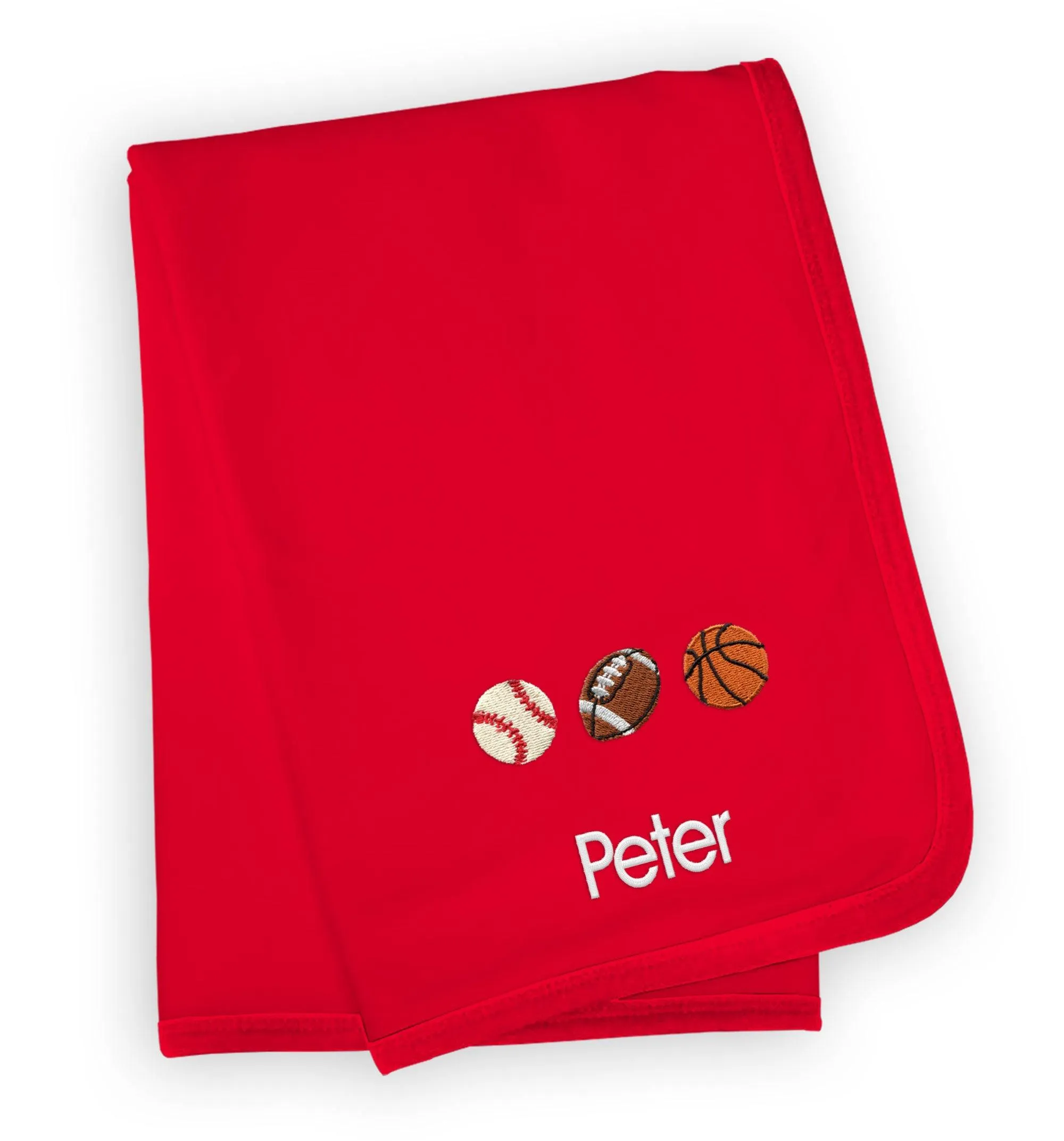 Personalized 3 Sports Balls Emoji Blanket
