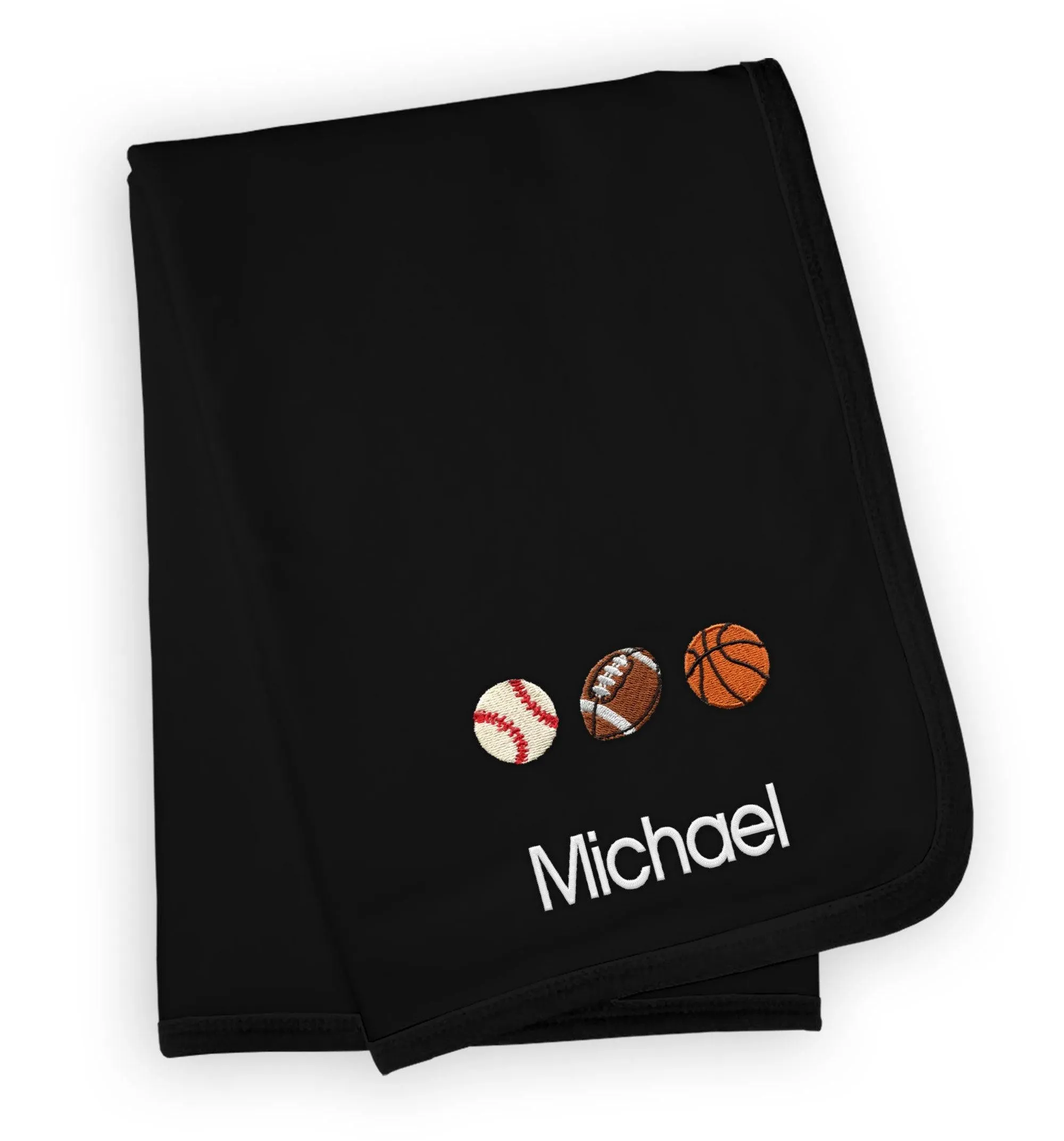 Personalized 3 Sports Balls Emoji Blanket