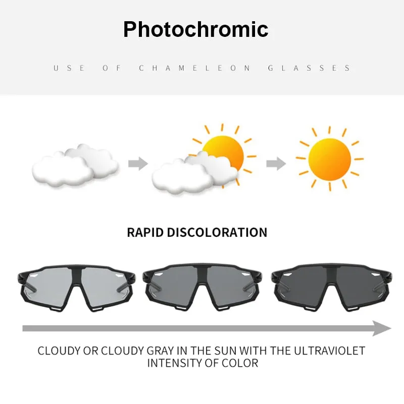 Photochromic Sports Glasses Polarized Bike Eyewear