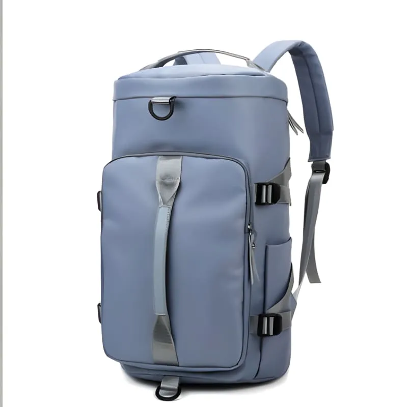 Pink and Gray Womens Gym Bag Backpack with Matching Duffel Bag
