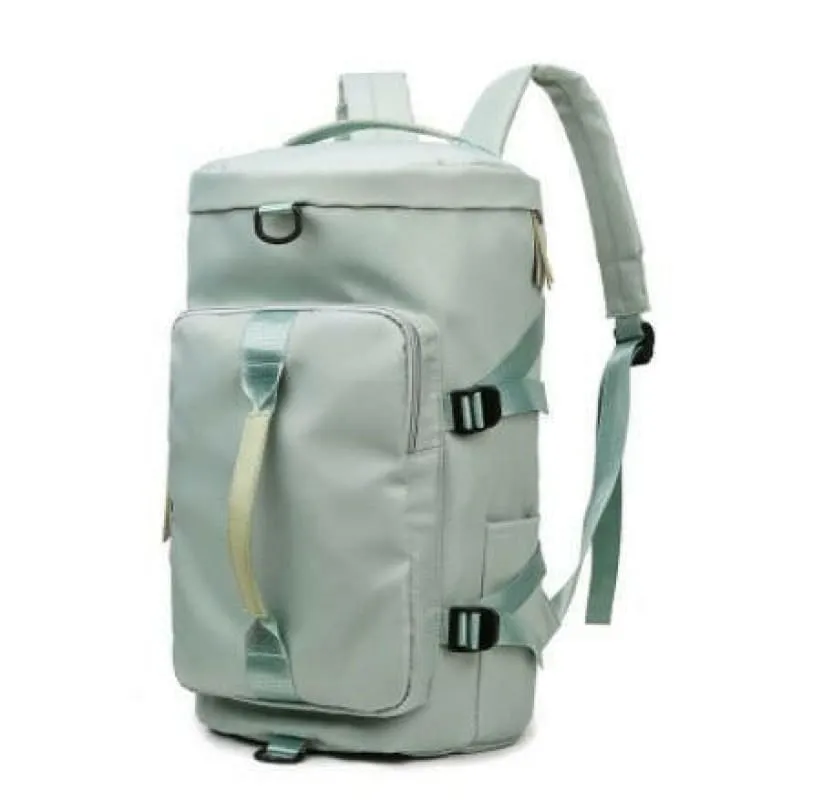 Pink and Gray Womens Gym Bag Backpack with Matching Duffel Bag