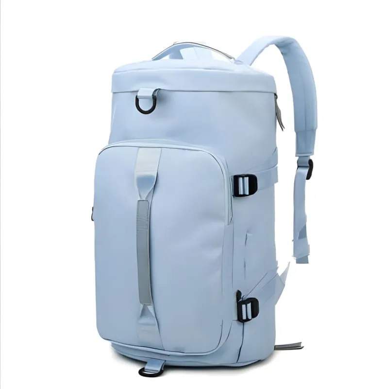 Pink and Gray Womens Gym Bag Backpack with Matching Duffel Bag