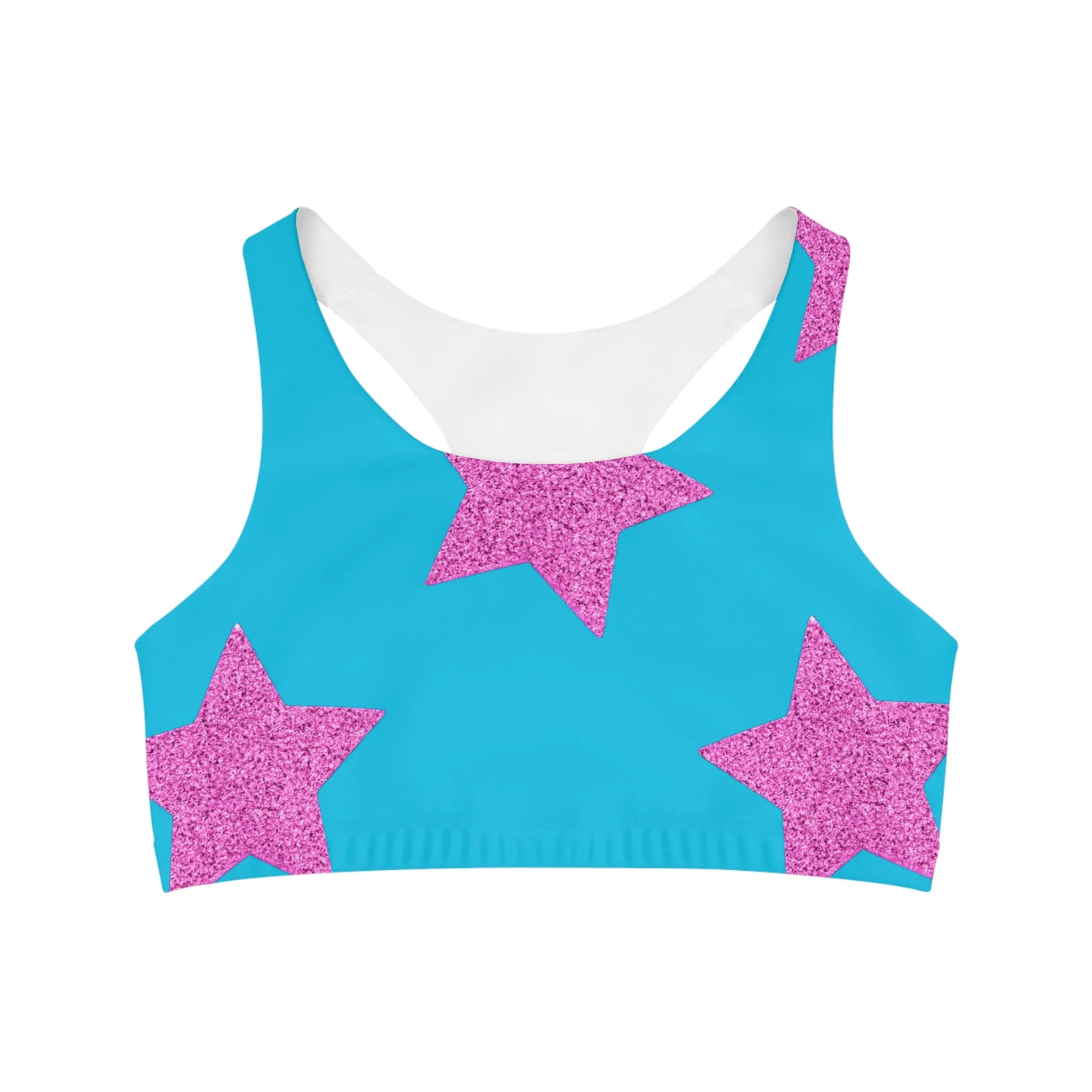 Pink Stars - Inovax Seamless Sports Bra