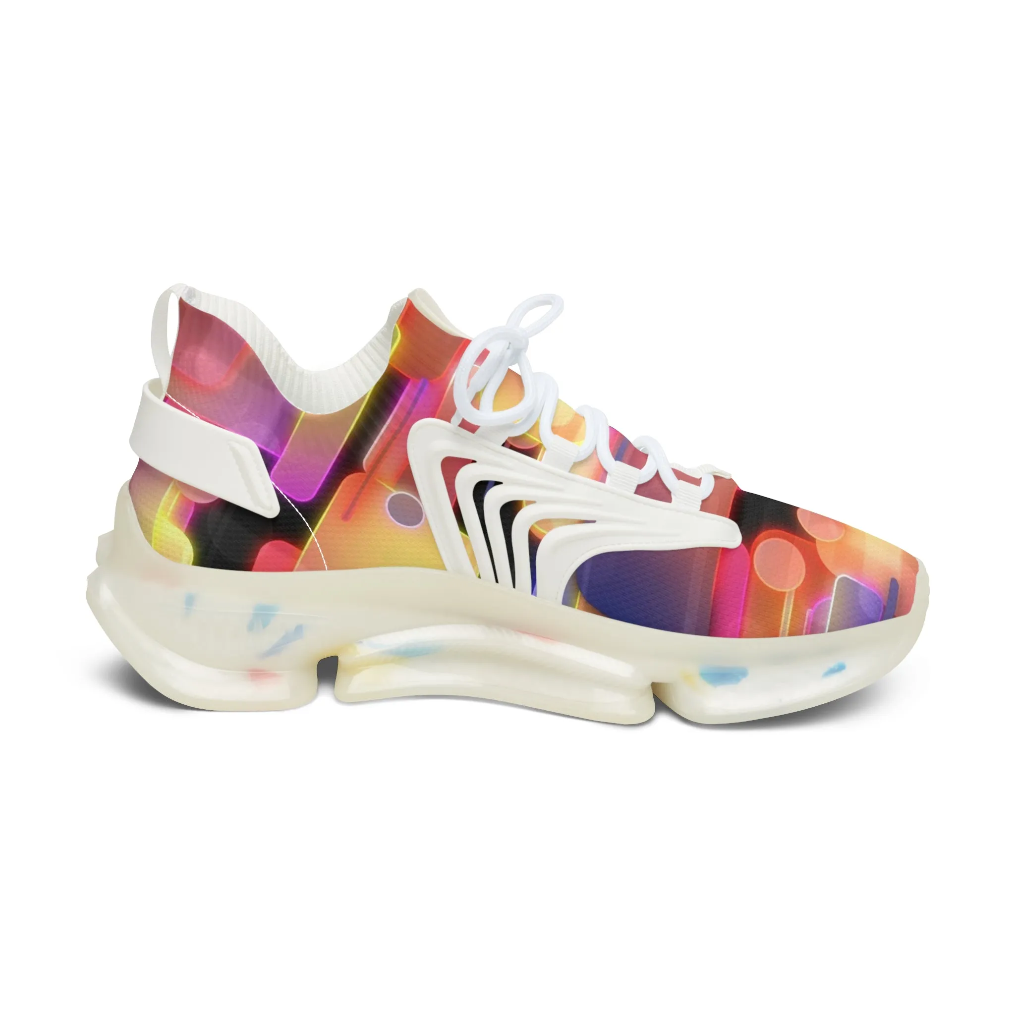 Pixel Blocks - Women's Mesh Sneakers