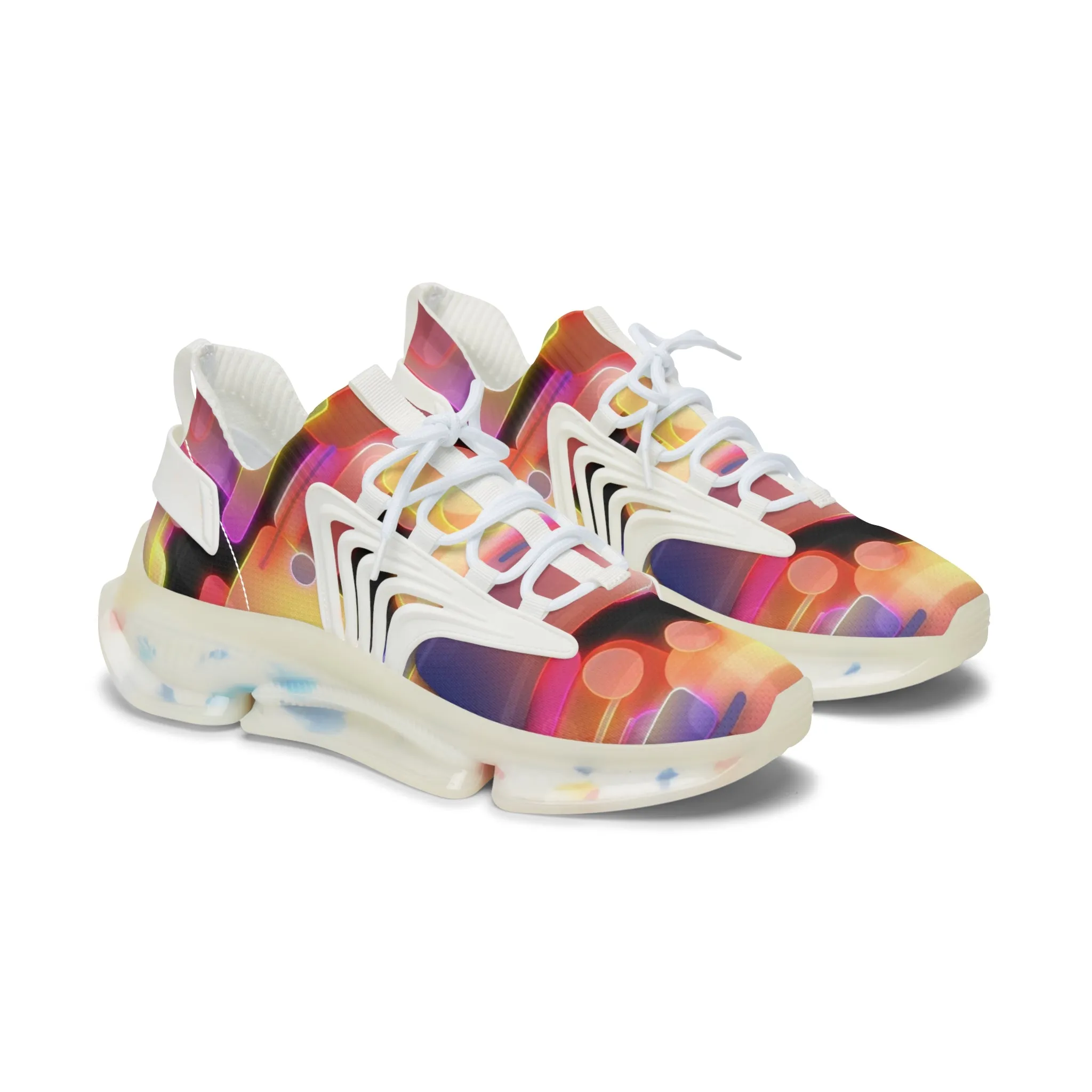 Pixel Blocks - Women's Mesh Sneakers