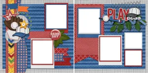 Play Ball - Digital Scrapbook Pages - INSTANT DOWNLOAD