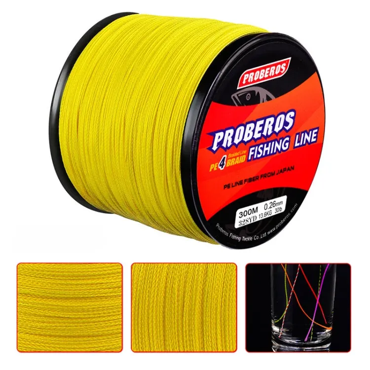 PROBEROS 4 Edited 300M Fish Line, Line number: 2.5 / 30LB(Grey)