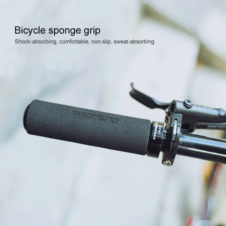 PROMEND GR-513 1 Pair Bicycle Antiskid Sweat-absorbing Sponge Grips Cover (Black)