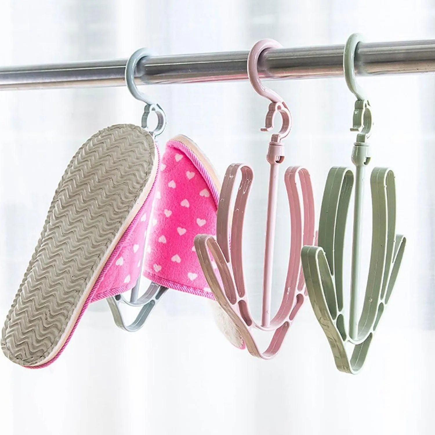 Rotatable Shoe Drying Hanger for Balcony or Closet