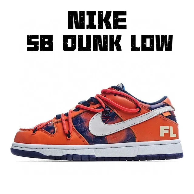 SCHNIKE SB Dunk Baja Blanco Unisex Zapatillas De Deporte Zapatos De Skate Zapatos
