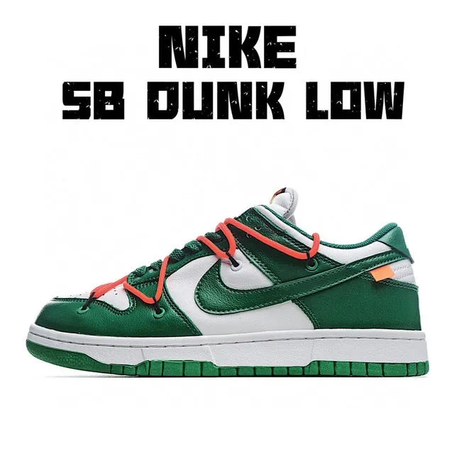 SCHNIKE SB Dunk Baja Blanco Unisex Zapatillas De Deporte Zapatos De Skate Zapatos
