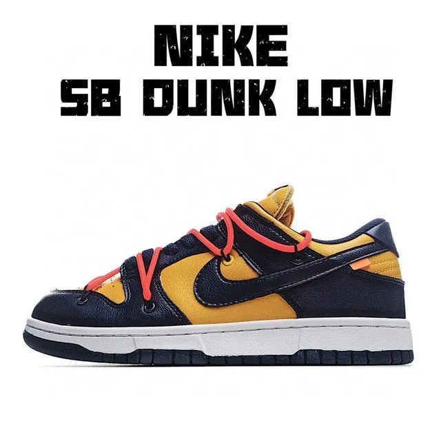 SCHNIKE SB Dunk Baja Blanco Unisex Zapatillas De Deporte Zapatos De Skate Zapatos