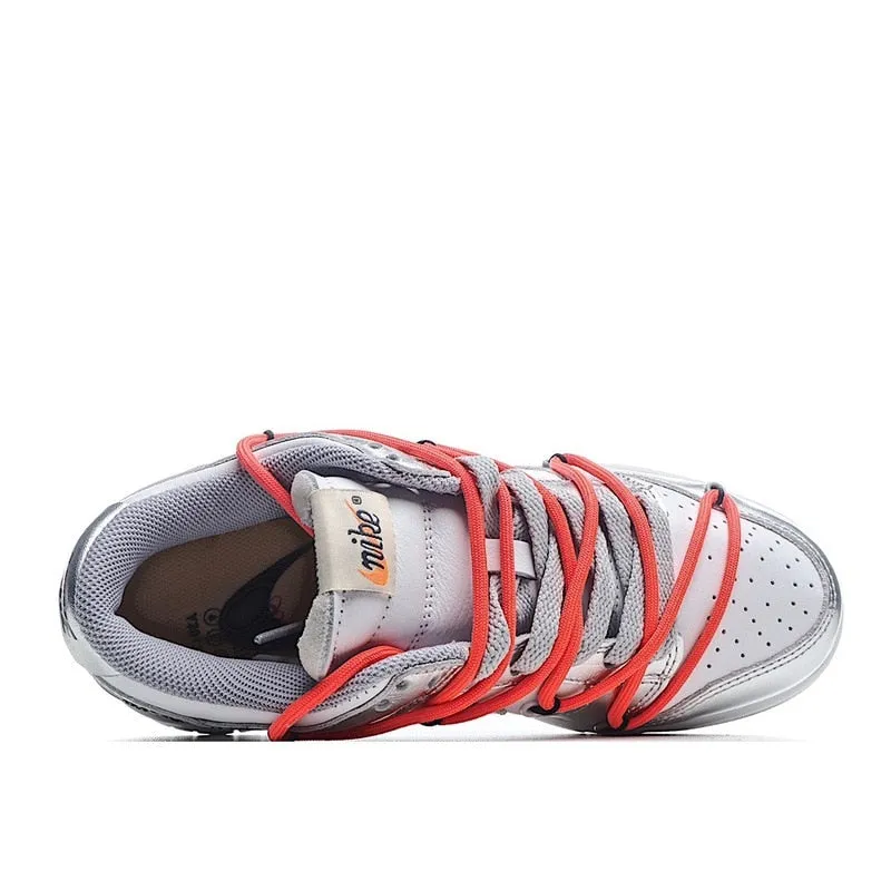 SCHNIKE SB Dunk Baja Blanco Unisex Zapatillas De Deporte Zapatos De Skate Zapatos