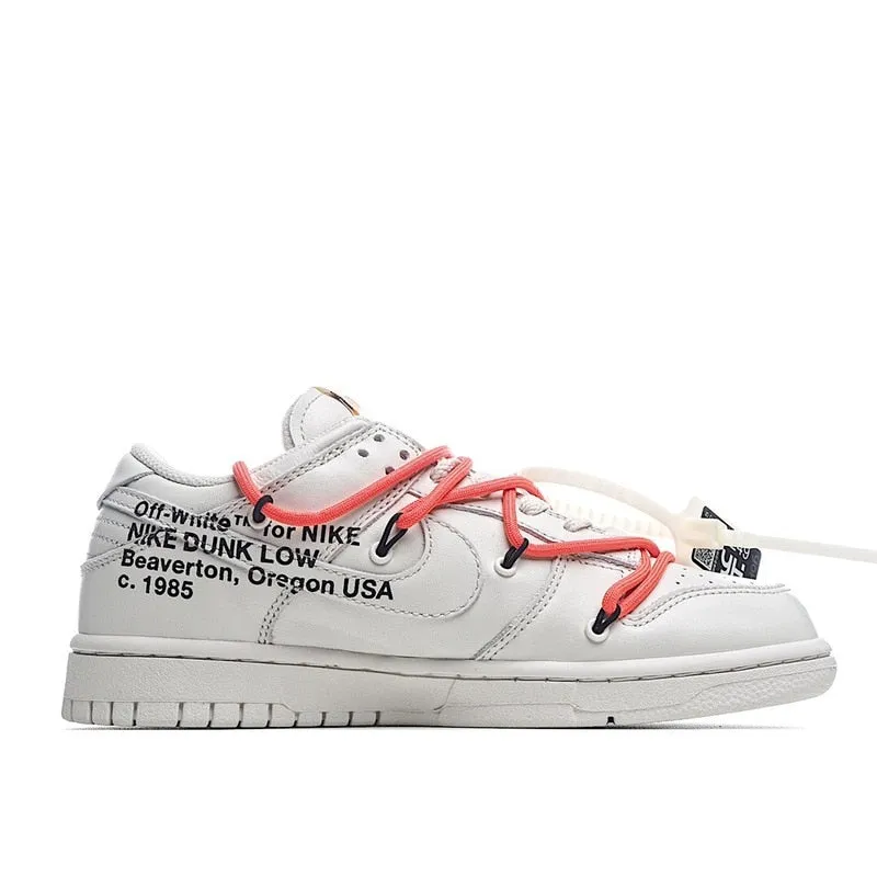 SCHNIKE SB Dunk Baja Blanco Unisex Zapatillas De Deporte Zapatos De Skate Zapatos