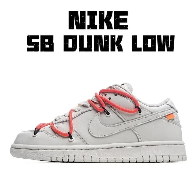 SCHNIKE SB Dunk Baja Blanco Unisex Zapatillas De Deporte Zapatos De Skate Zapatos