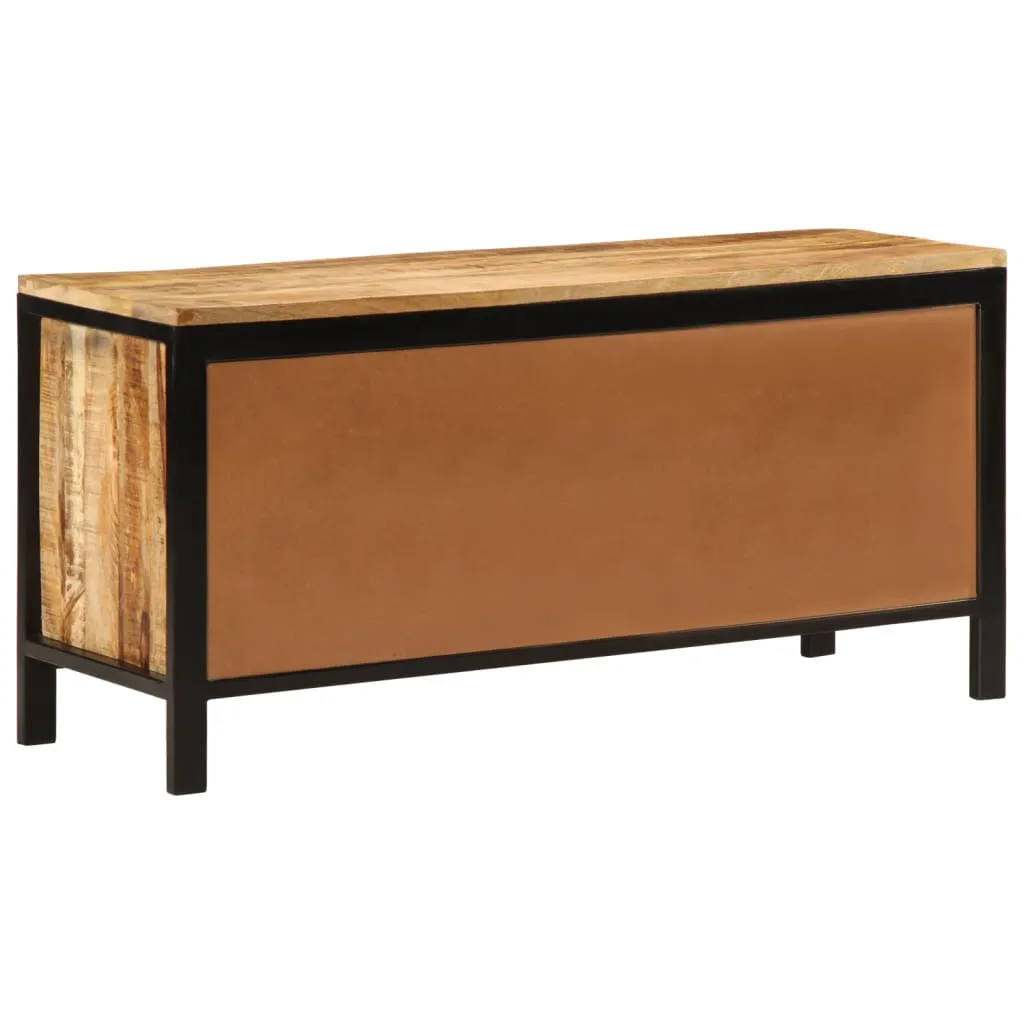 Shoe Bench 110x35x51 cm Solid Rough Wood Mango