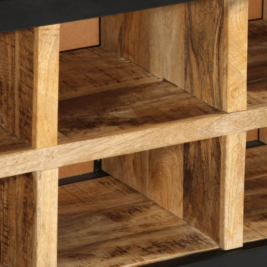 Shoe Bench 110x35x51 cm Solid Rough Wood Mango
